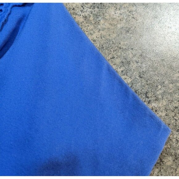 WOMEN'S BLUE EMPIRE WAIST DRESS W/ LACE TRIM - A.N.A. - SIZE 6 - Picture 9 of 10